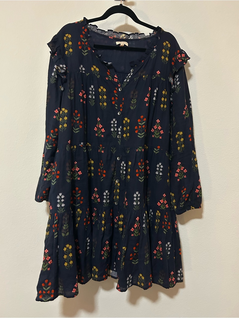 Pink Chicken Women’s Navy Floral Tiered Dress